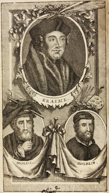 <p>Portraits d'Érasme, de Thomas More et d'Hans Holbein</p> <p>Portraits d'Érasme, de Thomas More et d'Hans Holbein</p>
